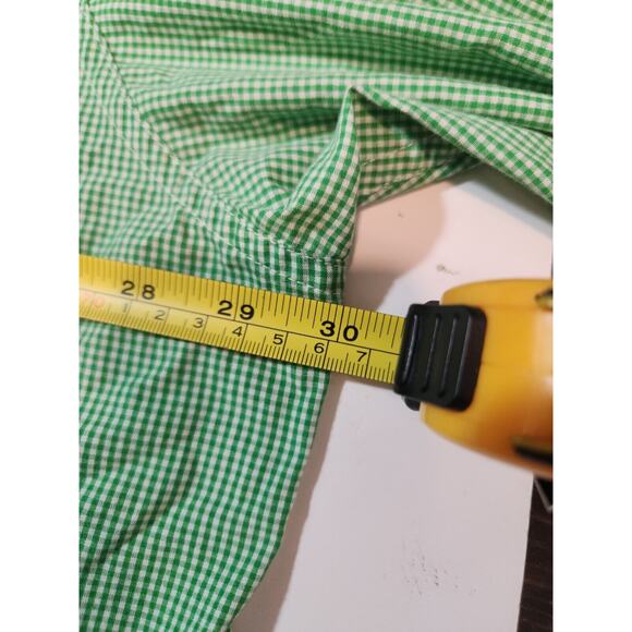 Chaps Shirt Mens 3XB Green Check Long Sleeve Big & Tall Preppy Academia Dadcore - Picture 5 of 9